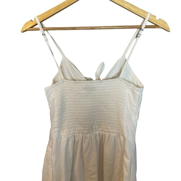 Abercrombie & Fitch button tie front mini dress white S - Picture 7 of 7